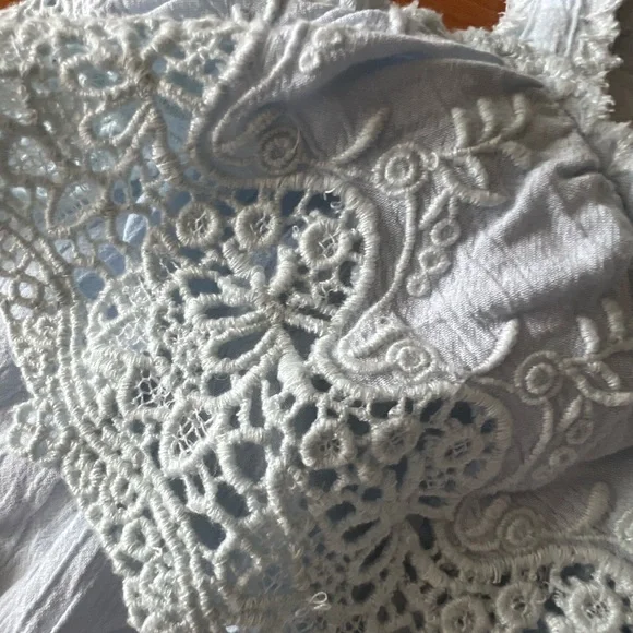 American Eagle Outfitters Light Blue Lace Tank Top Size S - Picture 5 of 11